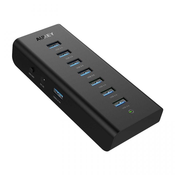 deltaco usb-hub 7-ports usb 3.0 black