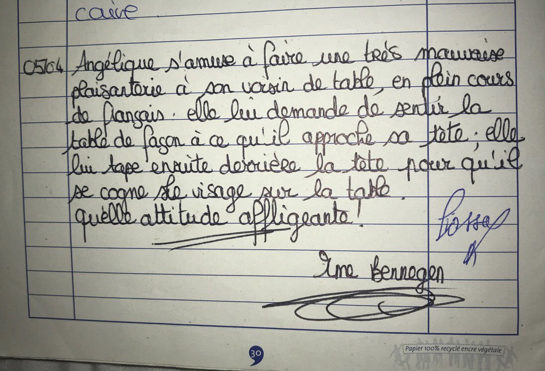 Découvrez ces pires mots de profs dans le carnet  motifs de retenu et