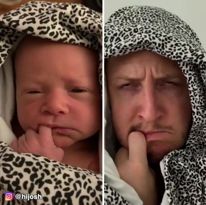 Un Papa Imite Son Bebe Et En Fait Des Videos A Succes