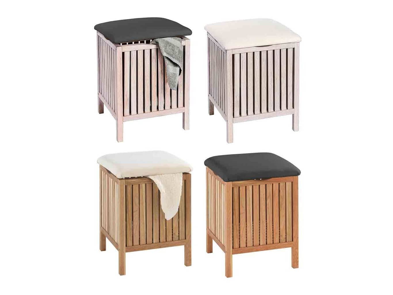 Le tabouret de salle de bain Lidl multifonction et idéal pour ranger les vêtements sales à l