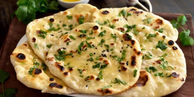 Cheese naan: cette recette facile à préparer à la poêle en moins de dix minutes